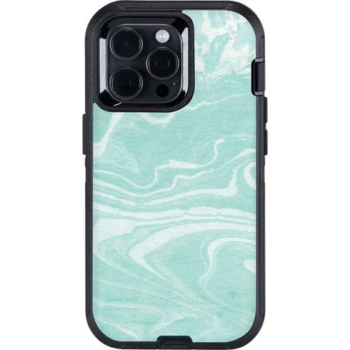 Mint Marbling Otterbox Defender iPhone Skin