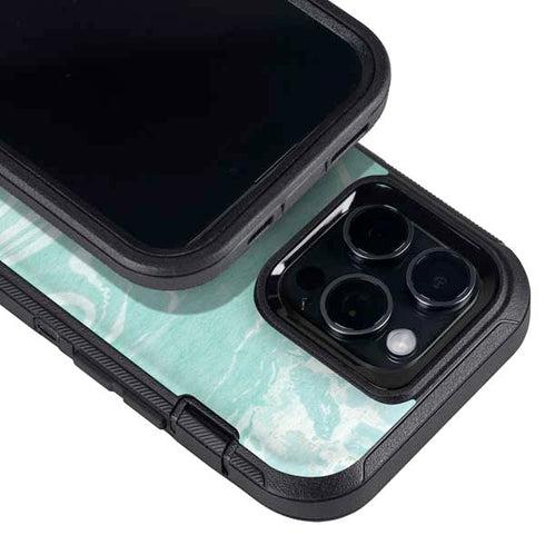 Mint Marbling Otterbox Defender iPhone Skin