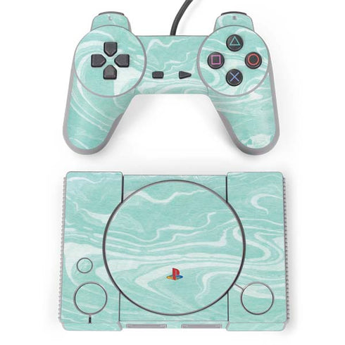 Mint Marbling PlayStation Classic Bundle Skin