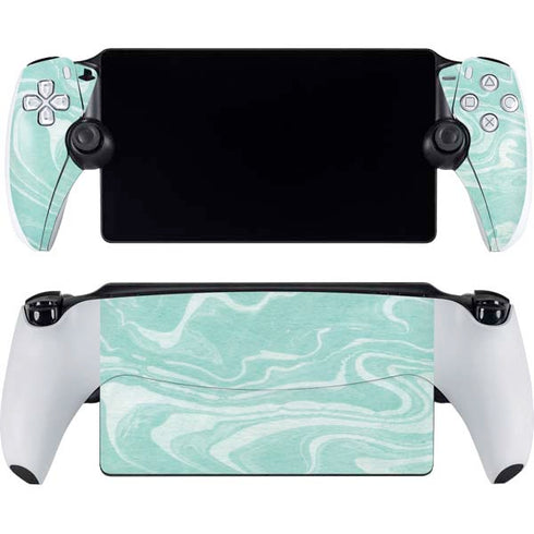 Mint Marbling PlayStation Portal Remote Player Skin