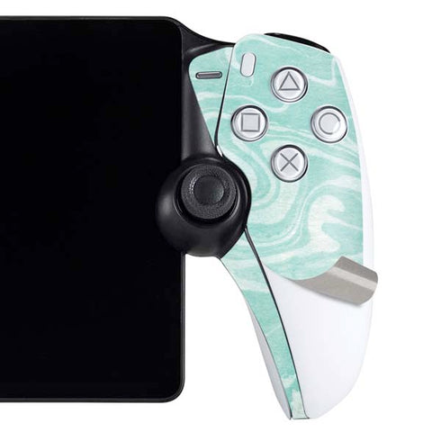 Mint Marbling PlayStation Portal Remote Player Skin