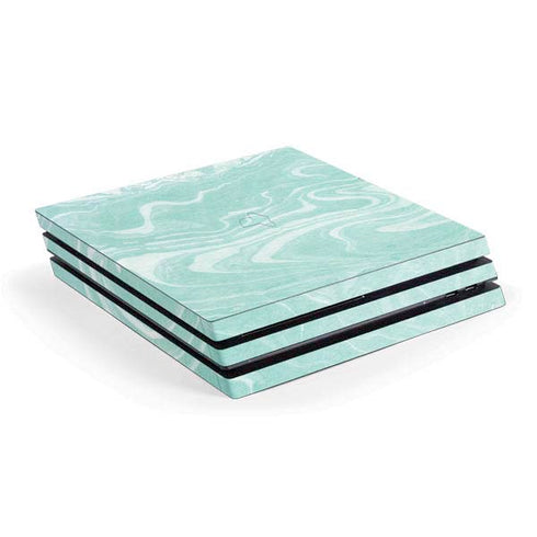 Mint Marbling PS4 Pro Console Skin