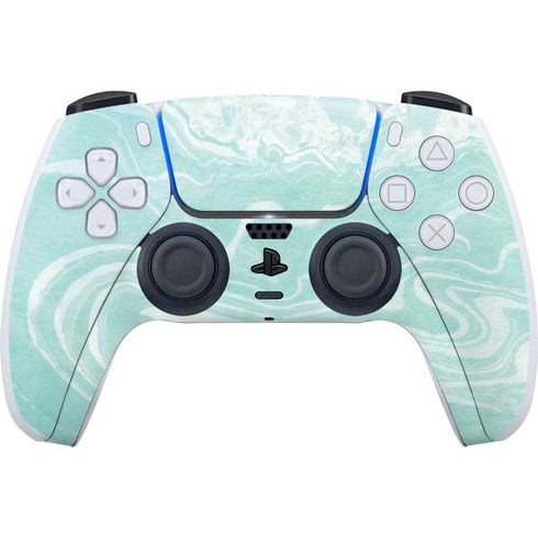 Mint Marbling PS5 Controller Skin