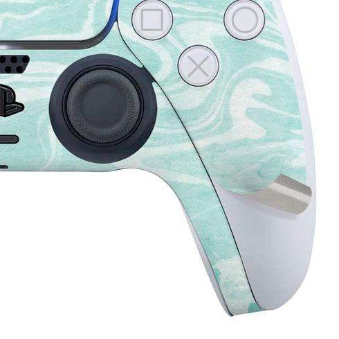 Mint Marbling PS5 Controller Skin