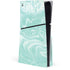 Mint Marbling PS5 Slim Disk Console Skin