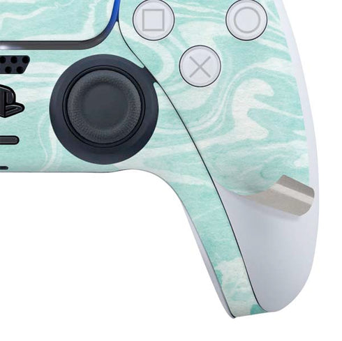 Mint Marbling PS5 Slim Digital Edition Bundle Skin