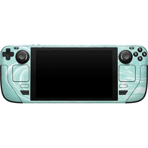 Mint Marbling Steam Deck Handheld Gaming Computer Skin