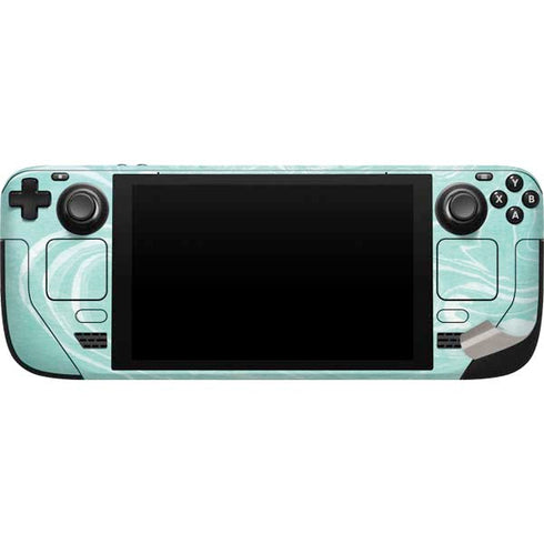 Mint Marbling Steam Deck Handheld Gaming Computer Skin