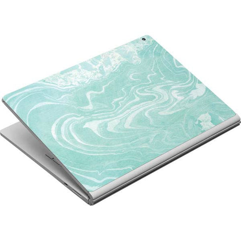 Mint Marbling Surface Book Skin