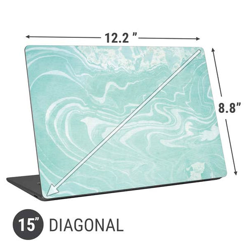Mint Marbling Universal Laptop 15in (12.2 x 8.8in) Skin