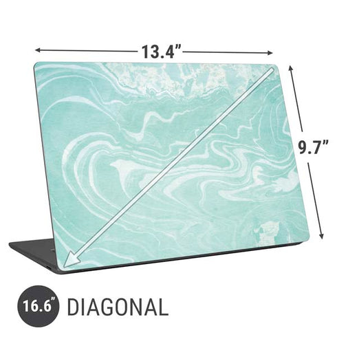 Mint Marbling Universal Laptop 16.6in (13.4 x 9.7in) Skin