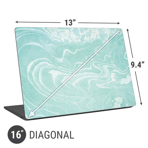 Mint Marbling Universal Laptop 16in (13 x 9.4in) Skin