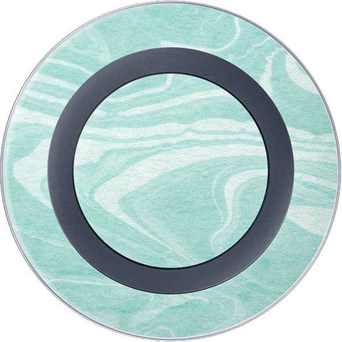 Mint Marbling Wireless Charger Skin