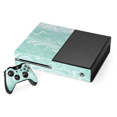 Mint Marbling Xbox One Console and Controller Bundle Skin