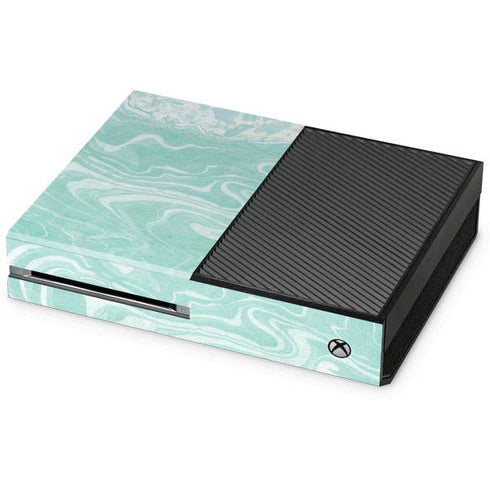 Mint Marbling Xbox One Console Skin