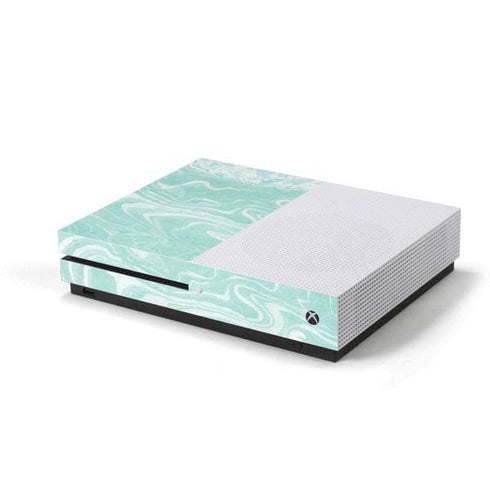 Mint Marbling Xbox One S Console Skin
