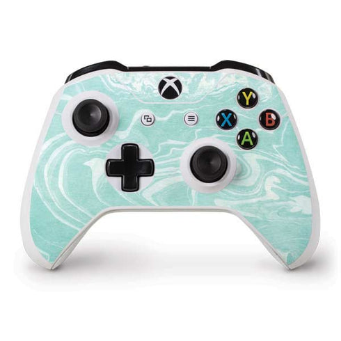 Mint Marbling Xbox One S Controller Skin