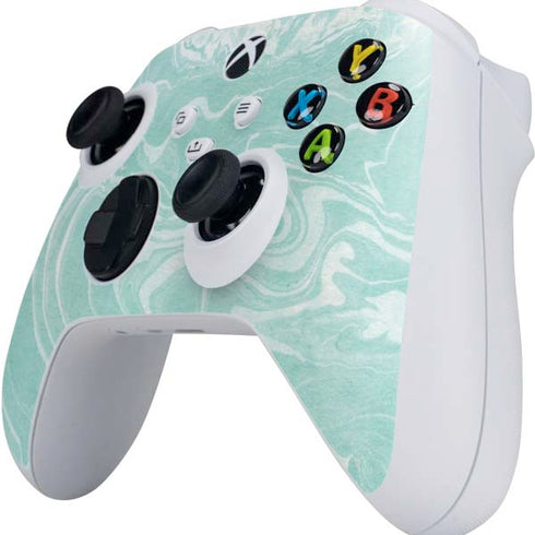 Mint Marbling Xbox Series S Controller Skin