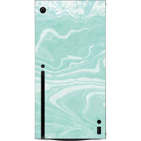 Mint Marbling Xbox Series X Console Skin
