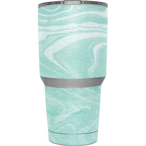Mint Marbling Yeti 30oz Rambler Tumbler Skin
