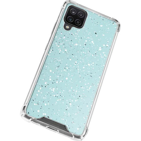Mint Speckled Galaxy A12 Clear Case