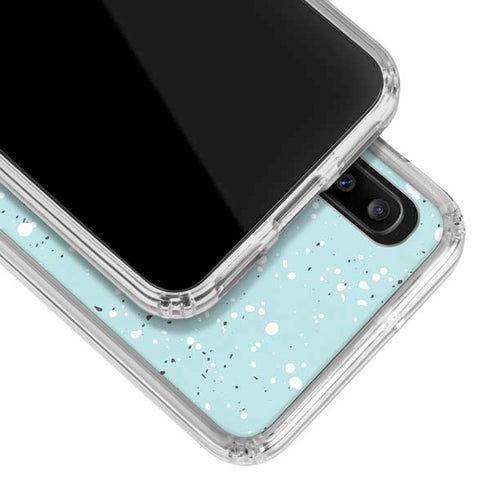 Mint Speckled Galaxy A20 Clear Case