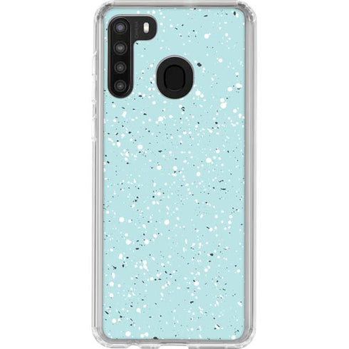 Mint Speckled Galaxy A21 Clear Case