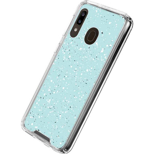Mint Speckled Galaxy A30 Clear Case