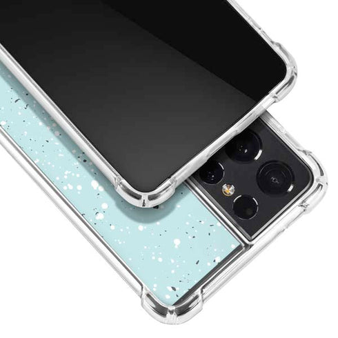 Mint Speckled Galaxy S21 Ultra 5G Clear Case