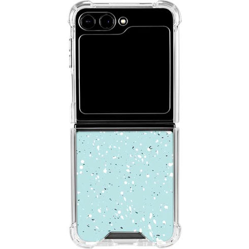 Mint Speckled Galaxy Z Flip5 5G Clear Case