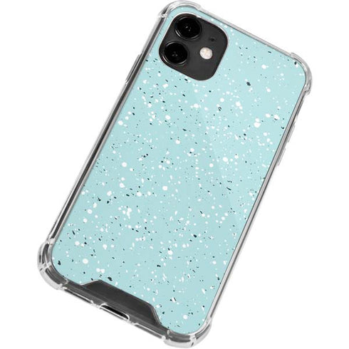 Mint Speckled iPhone 12 Mini Clear Case