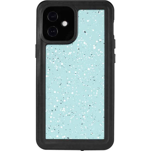 Mint Speckled iPhone 12 Mini Waterproof Case