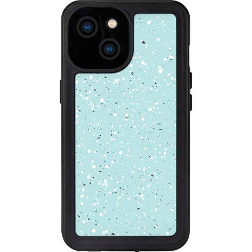 Mint Speckled iPhone 13 Mini Waterproof Case