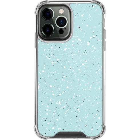 Mint Speckled iPhone 15 Pro Max Clear Case