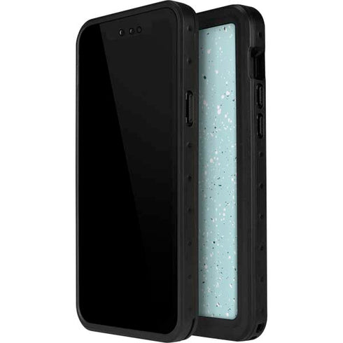 Mint Speckled iPhone 14 Pro Waterproof Case