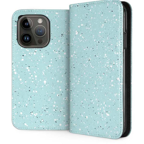 Mint Speckled iPhone 15 Pro Folio Case
