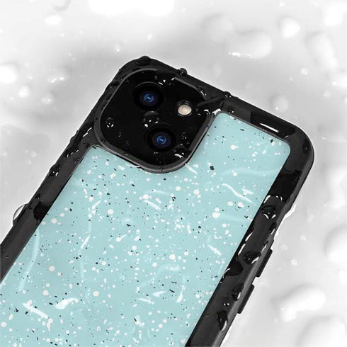 Mint Speckled iPhone 15 Waterproof Case