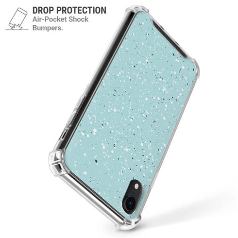 Mint Speckled iPhone XR Clear Case