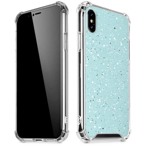 Mint Speckled iPhone XS Max Clear Case