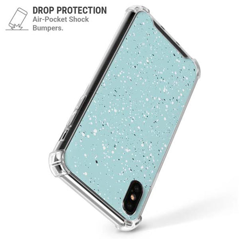 Mint Speckled iPhone XS Max Clear Case