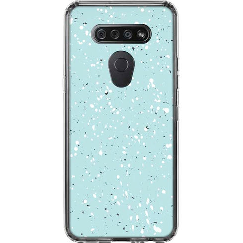 Mint Speckled LG K51/Q51 Clear Case