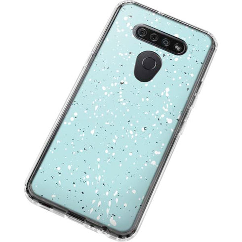 Mint Speckled LG K51/Q51 Clear Case