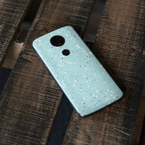 Mint Speckled Moto E5 Plus Skin