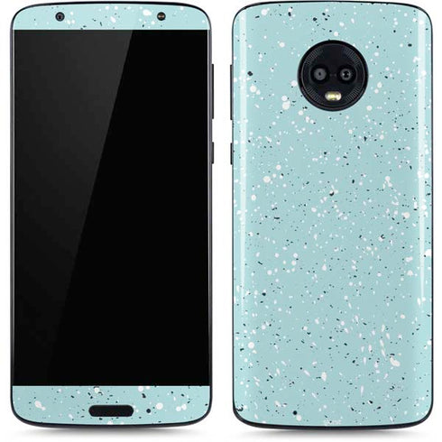 Mint Speckled Moto G6 Skin