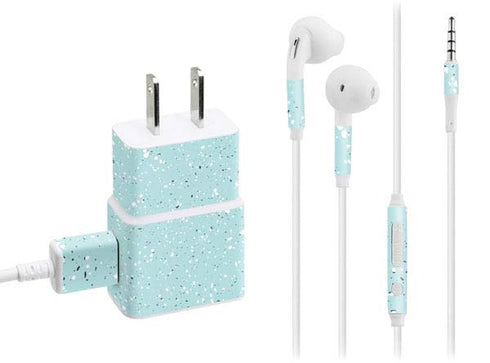 Mint Speckled Phone Charger Skin