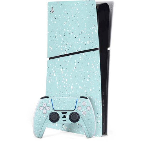 Mint Speckled PS5 Slim Digital Edition Bundle Skin