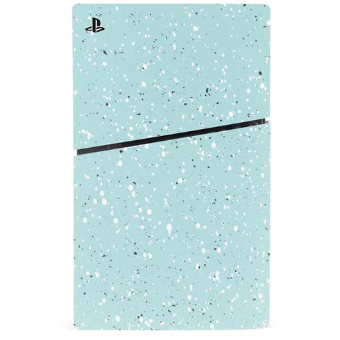 Mint Speckled PS5 Slim Digital Edition Console Skin
