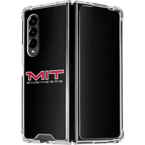 Massachusetts Institute of Technology MIT Engineers Black Galaxy Z Fold4 5G Clear Case