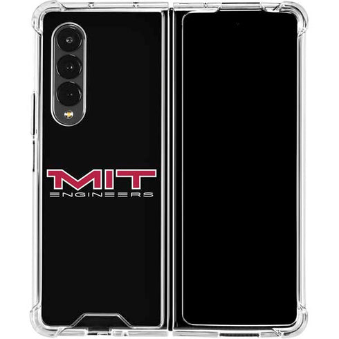 Massachusetts Institute of Technology MIT Engineers Black Galaxy Z Fold4 5G Clear Case