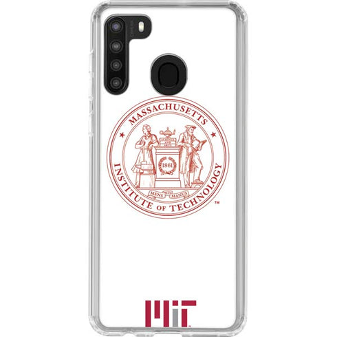 Massachusetts Institute of Technology MIT White Logo Galaxy A21 Clear Case